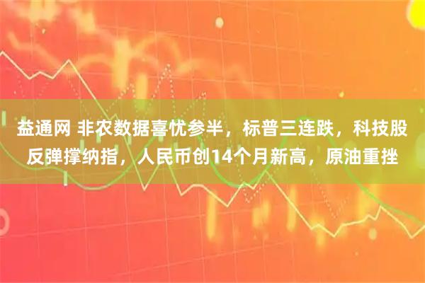 益通网 非农数据喜忧参半，标普三连跌，科技股反弹撑纳指，人民币创14个月新高，原油重挫